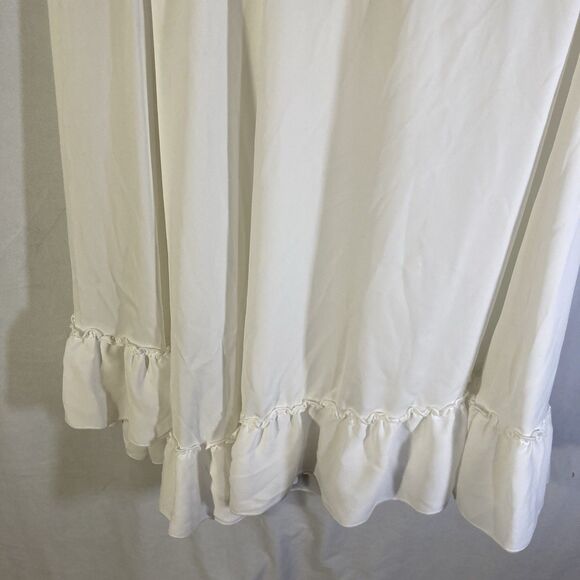 SHOW ME YOUR MUMU white one shoulder wide sleeve ruffled flounce hem top M - Picture 7 of 15